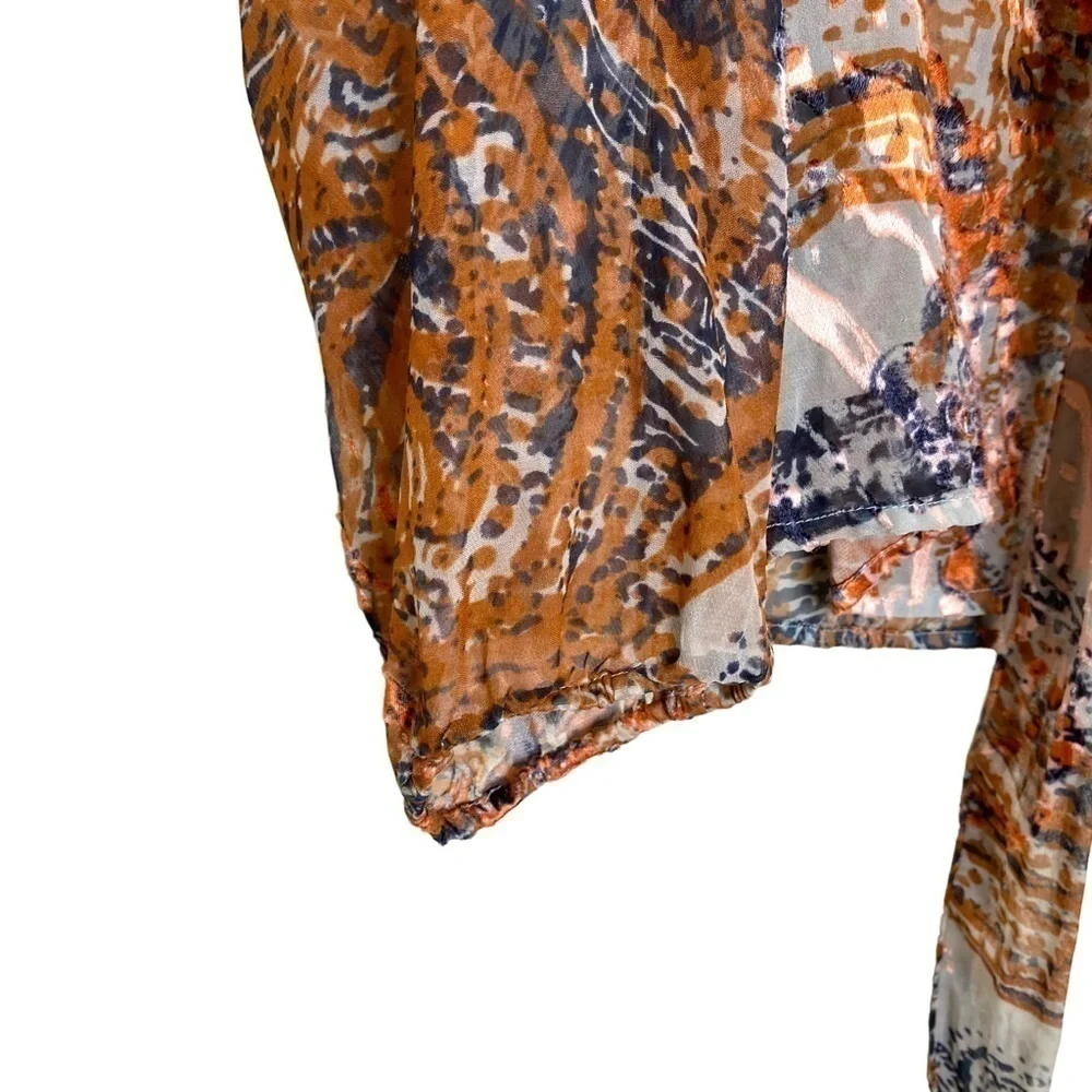 ANTHROPOLOGIE-MEADOW Rue Briarcliff Tie Neck Blouse - Picture 10 of 16